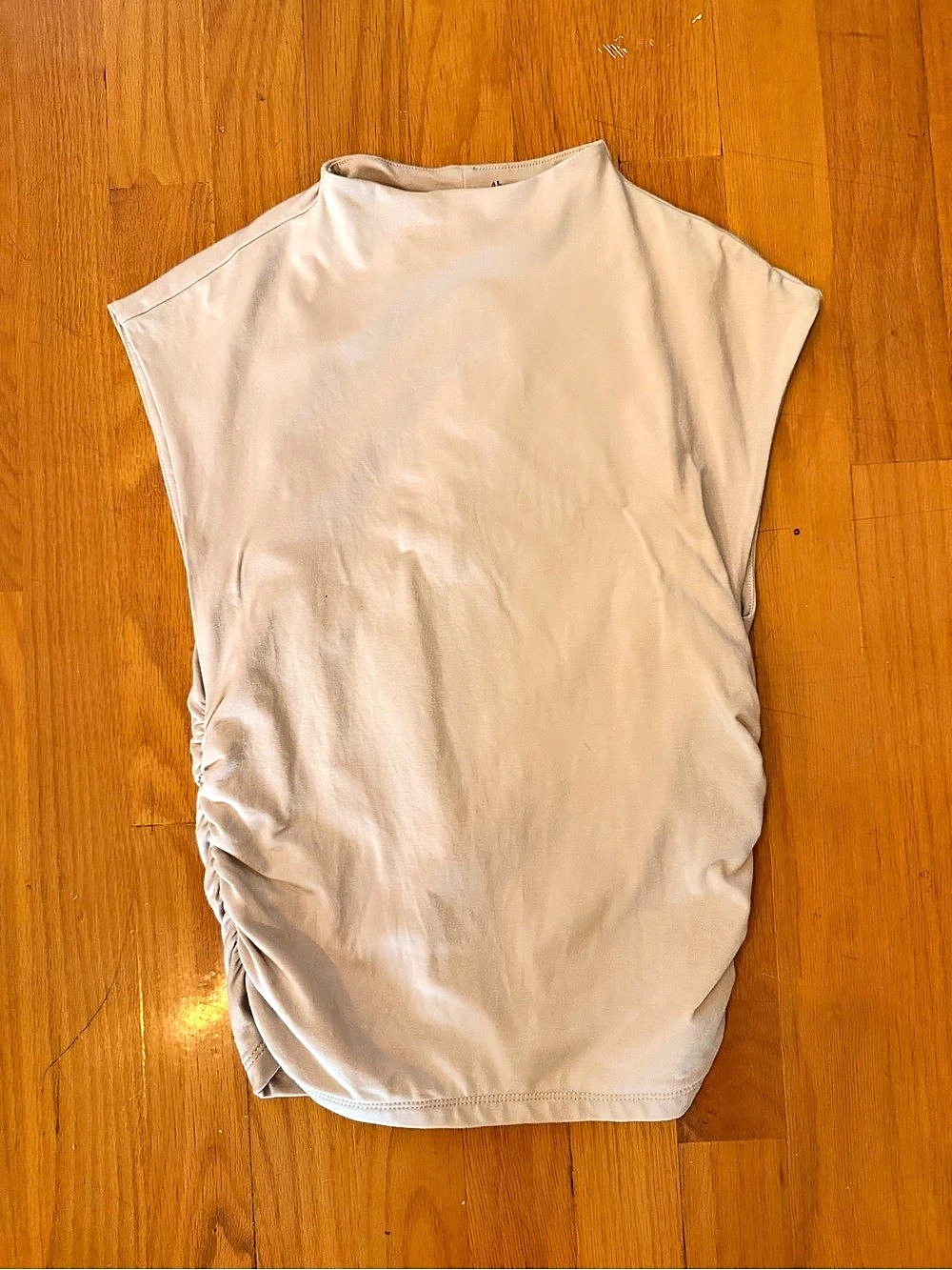 Abercrombie & Fitch A&F Modal-Blend Collection Mock Neck Side Ruched Top Mock